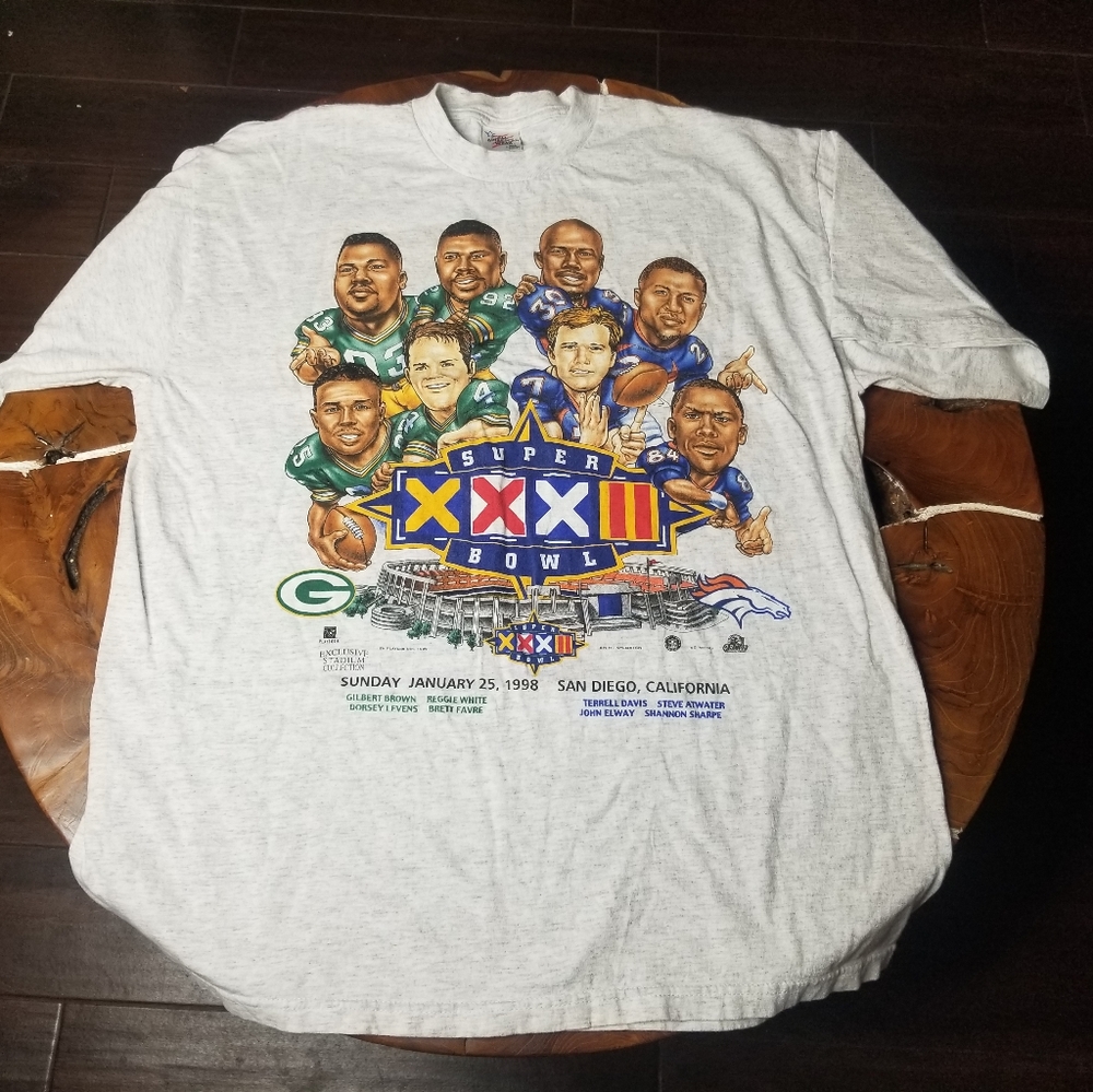 Vintage 1998 NFL Superbowl Caricature Shirt Size L